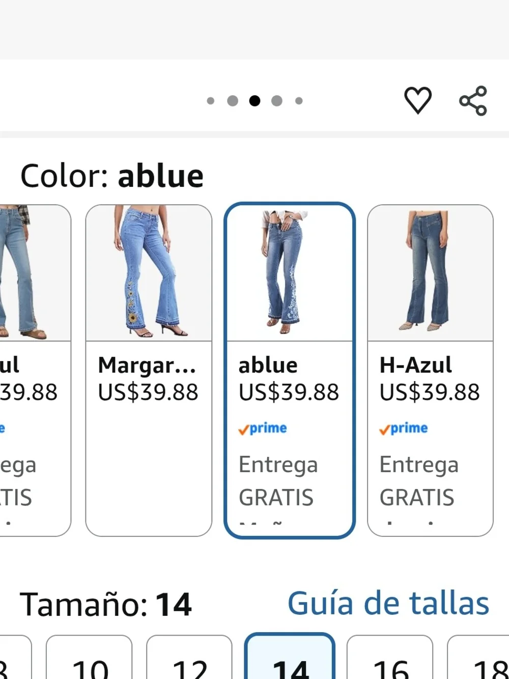 Blue Embroidered Flare Women’s Jeans